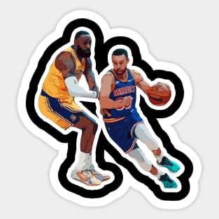 Curry vs Lebron Sticker